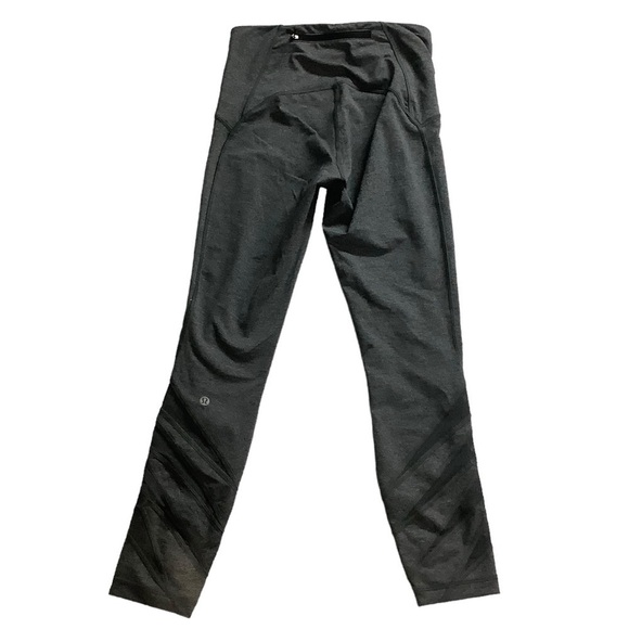 Lululemon Motionful 7/8 Tight 25" Heathered Black / Gray Size 6 Leggings - Picture 5 of 12